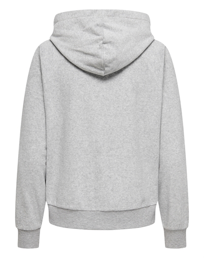 JDY - JDYVida L/S Velvet Hoodie - Light Grey Melange